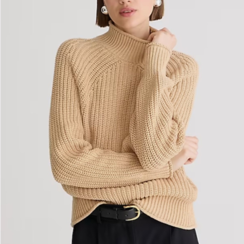 J. Crew Tan Turtleneck Sweater